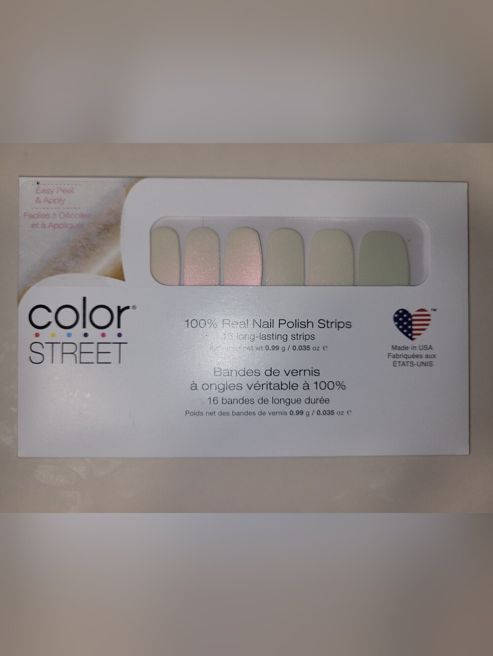 5 for $25 - Color Street Glazed Over nail polish strips